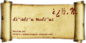 Ádám Noémi névjegykártya