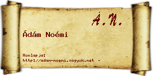 Ádám Noémi névjegykártya